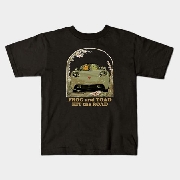 Frog And Toad Hit The Road Kids T-Shirt by BanyakMau